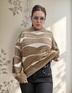 Sweater Hilo Mujer Combinado Tendencia Moda (466) - BAKMOR