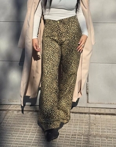 Imagen de Pantalon Gabardina Wide Leg Palazzo Mujer Animal Print (458)