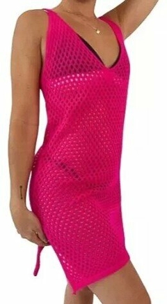 Vestido Calado Playero Mujer Varios Colores Hilo Tejido (114) - tienda online