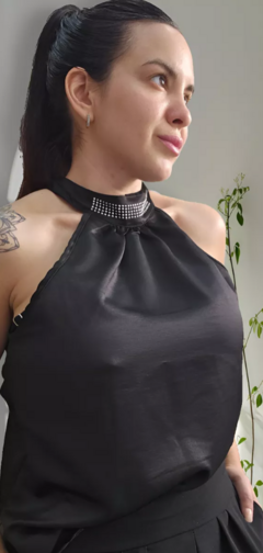 Musculosa Saten Brillos Mujer Corte Americano (463) - tienda online