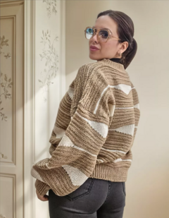 Sweater Hilo Mujer Combinado Tendencia Moda (466) - tienda online