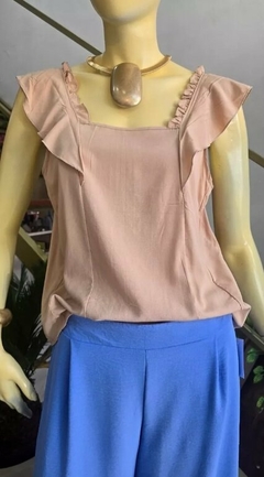 Blusa Manga Volados Mujer Varios Colores Tendencia (560) - comprar online