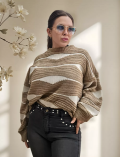 Sweater Hilo Mujer Combinado Tendencia Moda (466) - comprar online
