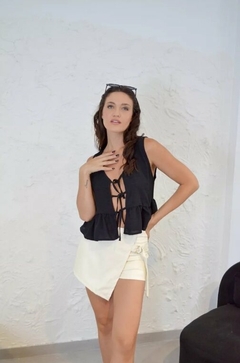 Blusa Chaleco Para Atar Volados Mujer Tendencia (523) en internet