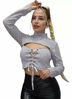 Camiseta Corset Escote Manga Larga Morley Lanilla Mujer (219) - comprar online