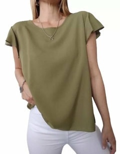 Remera Manga Volados Mujer Varios Talles Y Colores Bakmor (383) en internet