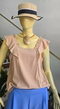 Blusa Manga Volados Mujer Varios Colores Tendencia (560) - BAKMOR