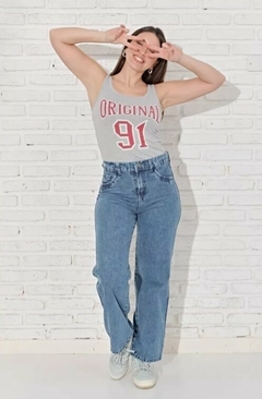 Pantalon Jean Recto Rigido Mujer 36 A 46 Tendencia (585) - tienda online