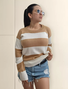 Sweater Bremmer Premium Mujer Elastizado Rayado (601) - comprar online