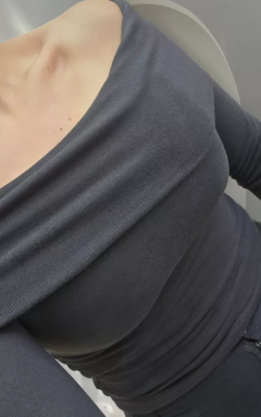 Remera Cuello Bote Hombros Descubiertos Modal Paisanita Dama (404) - comprar online