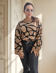 Sweater Amplio Animal Print Premium Mujer Pullover (603) en internet