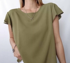 Remera Manga Volados Mujer Varios Talles Y Colores Bakmor (383) - tienda online