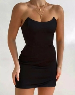 Vestido Corset Corto Bengalina Mujer Elegante Fiesta (321) - comprar online