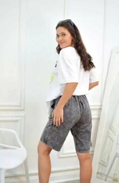 Bermuda Joggin Nevada Amplia Mujer Tendencia (549) - tienda online