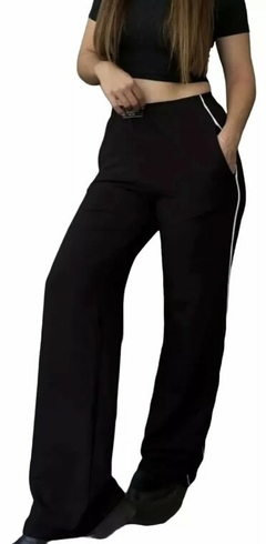 Pantalon Palazzo Jogger Con Vivo Mujer Tendencia Moda (467)