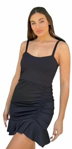 Vestido Morley Corto Frunce Y Tiras Elastizado Mujer (558) - tienda online