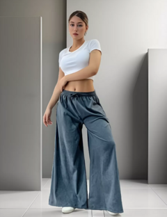 Pantalon Maxi Palazzo Darlon Gamuzado 2 Al 5 Mujer Jogging (615) - tienda online