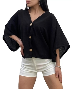Camisa Manga Corta Oxford Mujer Oversize Lino (537) - tienda online