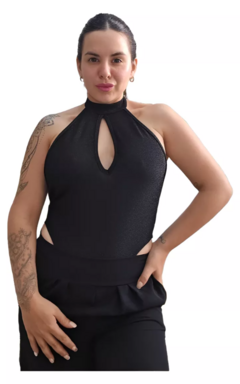 Body Lurex Espalda Descubierta Escote Americano Mujer Brillo (599) - BAKMOR