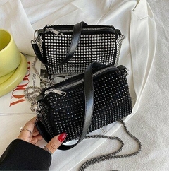 Imagen de Mini Bag Strass Importado Bolso Cartera Brillos Correa Dama (224)