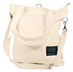 Bolso Cartera Tote Mochila Mujer Blanca Clasic Shopping (583) - BAKMOR