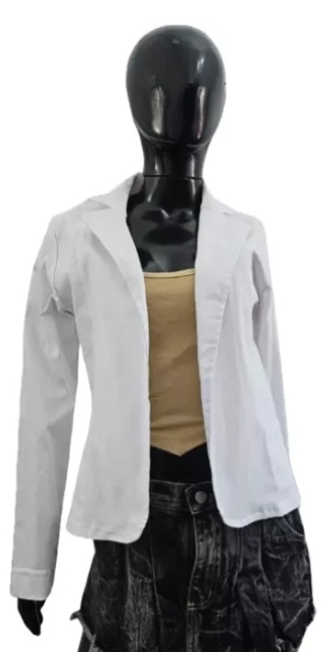 Saco Blazer Bengalina Mujer Largo Entallado Dama Bolsillos (92) thumbnail 2