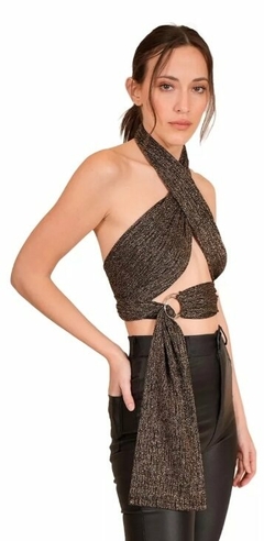 Top Mil Usos Straples Mujer Con Aro Lurex Brilloso (517)