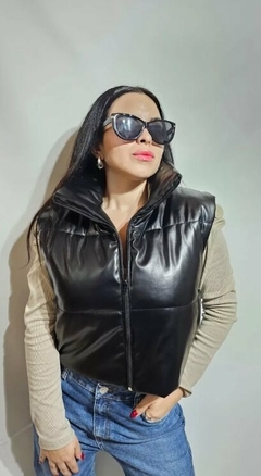 Chaleco Engomado Puffer Mujer Con Bolsillos Varios Talles (447) - BAKMOR