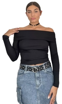 Remera Cuello Bote Hombros Descubiertos Morley Camiseta Dama (381) - BAKMOR