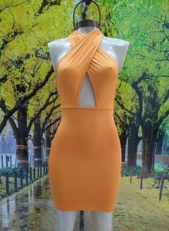 Vestido Corto Mujer Lycra Ajustado Noche Elegante Escote (81) - BAKMOR