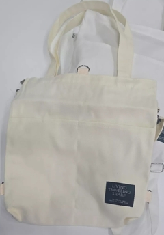 Bolso Cartera Tote Mochila Mujer Blanca Clasic Shopping (583)