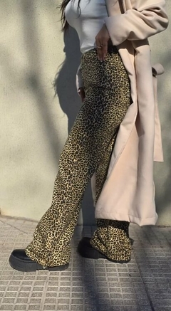 Pantalon Gabardina Wide Leg Palazzo Mujer Animal Print (458) - comprar online