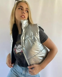 Chaleco Puffer Charol Mujer Guata Inflado Premium (379)