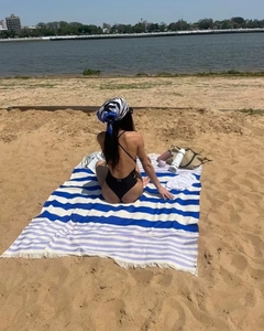 Lona Playa Manta 1.50 * 1.75 Tejida Bifaz Flecos Premium (567) - comprar online