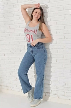 Imagen de Pantalon Jean Recto Rigido Mujer 36 A 46 Tendencia (585)