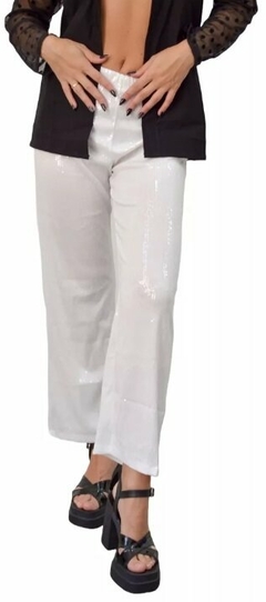 Pantalon Palazzo Lentejuelas Brillo Mujer (503)