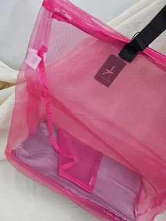 Bolso Red Transparente Playero Amplio Importado Cartera (314) - tienda online