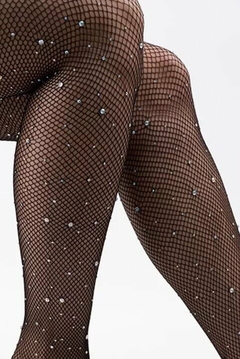 Medias Red Importada Brillos Stras Can Can Panty Mujer (272)
