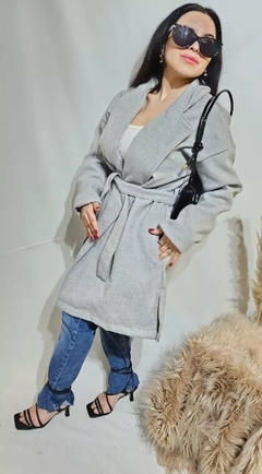 Tapado Mediano Paño Premium Mujer Sobretodo Abrigo Trench (386)