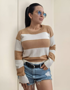Sweater Bremmer Premium Mujer Elastizado Rayado (601) en internet