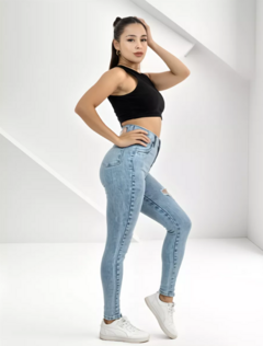 Imagen de Pantalon Jean Mujer Elastizado Tiro Alto Calidad Premium (27)