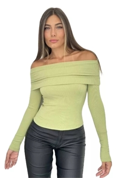Imagen de Remera Cuello Bote Hombros Descubiertos Morley Camiseta Dama (381)