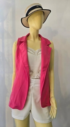 Chaleco Sastrero Crepe Largo Mujer Tendencia Colores (333) - BAKMOR