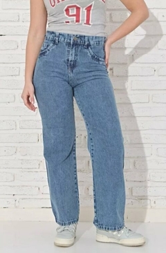 Pantalon Jean Recto Rigido Mujer 36 A 46 Tendencia (585)