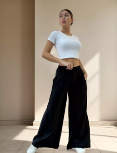 Pantalon Maxi Palazzo Darlon Gamuzado 2 Al 5 Mujer Jogging (615)