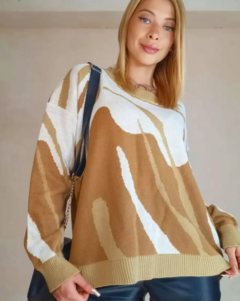 Sweater Tejido Estampado Premium Mujer Elastizado Diseño (604) - BAKMOR