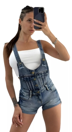 Enterito Jardinero Jean Short Importado Mujer Premium (566)