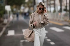 Trench Gabardina Corto Con Cintos Mujer Premium Campera (590) - tienda online