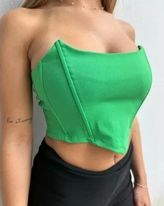 Imagen de Corset Top Bengalina Con Cierre Ballenas Talles Y Colores (96)