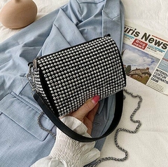 Mini Bag Strass Importado Bolso Cartera Brillos Correa Dama (224)